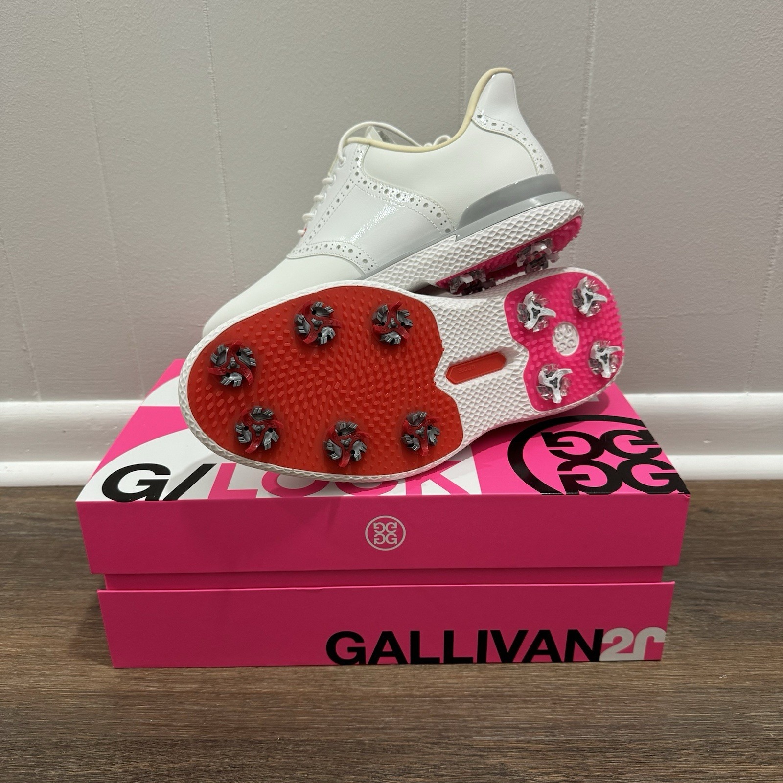G/Fore Gallivan2r G/Lock Saddle Golf Shoe Gmf000075 Size Men's 11w Flaw